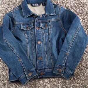 🔥Kids Lands' End Classic Blue Jean Jacket for Kids Girl Size M 5-6